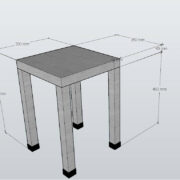 ghế vuông dày 1,5mm tín phong